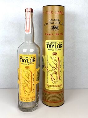 Colonel EH Taylor Jr Small Batch Bourbon Whiskey Empty 750 ml Bottle Cork & Tube